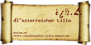 Öszterreicher Lilla névjegykártya